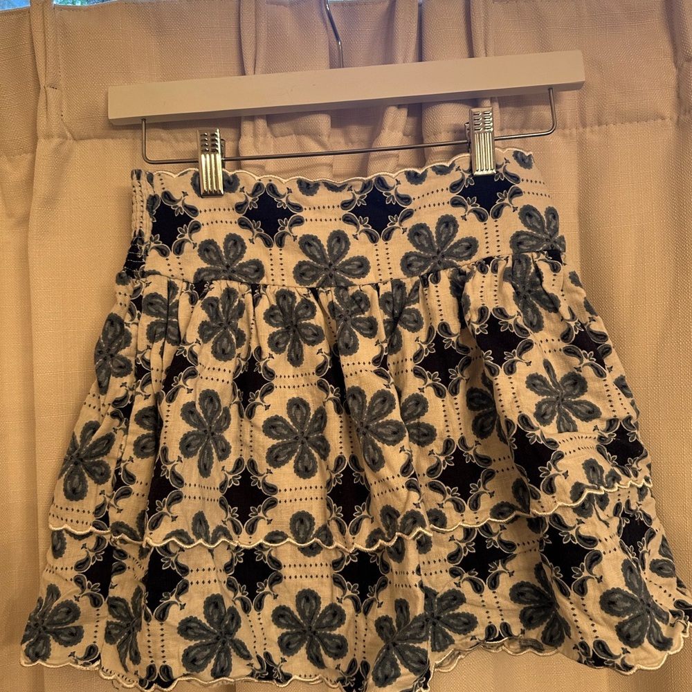 Missoni for Target Blue and Cream Floral Mini Skirt